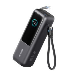 Anker Laptop Power Bank 25K, 165W, Built-In & Retractable Cables