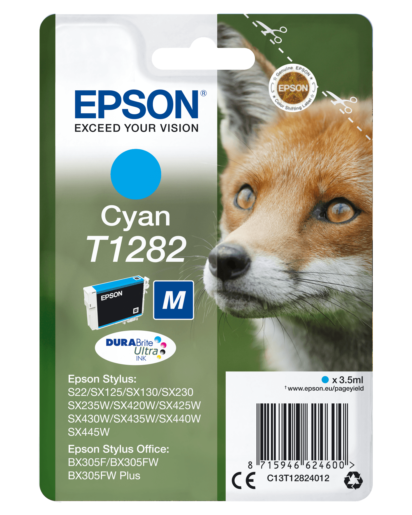 Epson Singlepack Cyan T1282