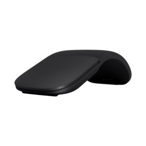 Microsoft Surface Arc Mouse Black with slim foldable design, Bluetooth wireless connectivity and touch scrolling. Shop portable Microsoft accessories at Novelty Technologies Nairobi.